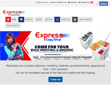 Tablet Screenshot of expresscopyshop.com